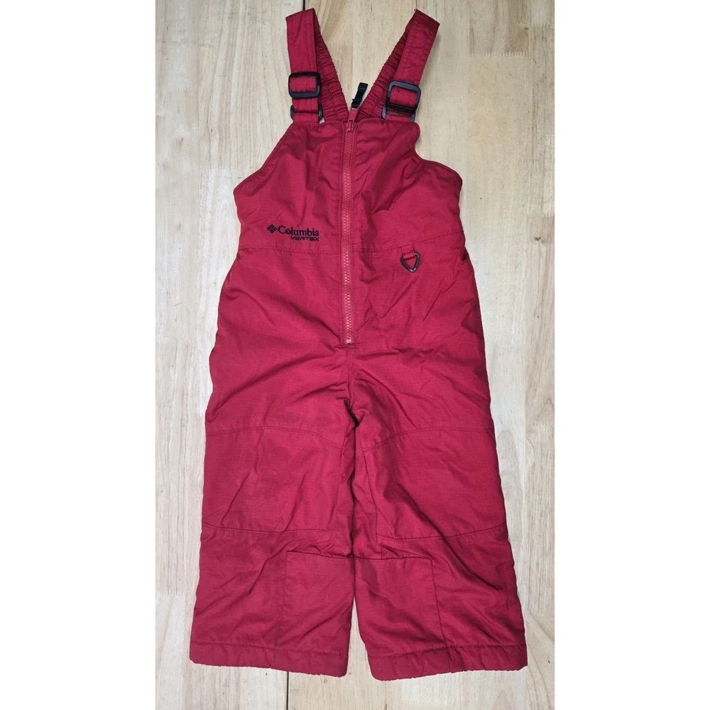 Columbia Toddler Snow Pants Bib Size 3T Insulated Red